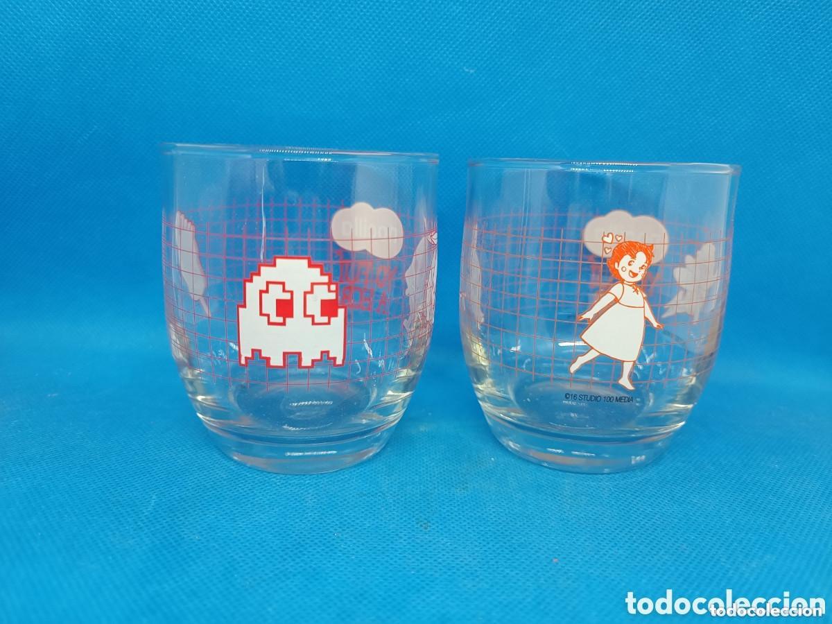 Coleccionismo: Dos vasos Yo fui a la EGB Nocilla 2016 con los dibujos animados de los 80 8 cm
