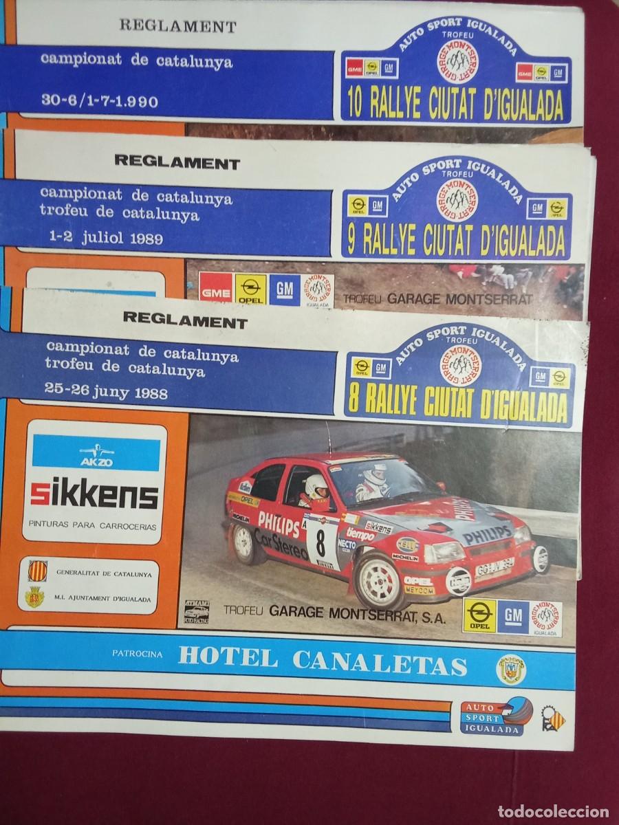 Coleccionismo: Igualada.Rallye Ciutat.1988, 89 i 90.