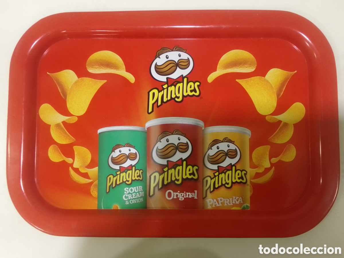 Coleccionismo: Bandeja met&aacute;lica Patatas Fritas Pringles.