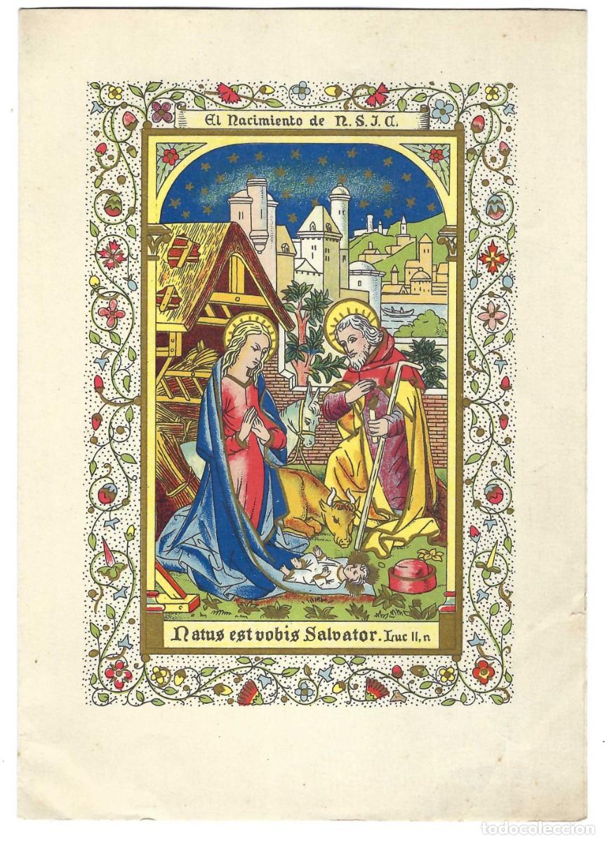 Coleccionismo: CROMOLITOGRAF&Iacute;A TARJET&Oacute;N FELICITACI&Oacute;N NAVIDAD- ANTONIO GRATACOS. BARCELONA. 1958