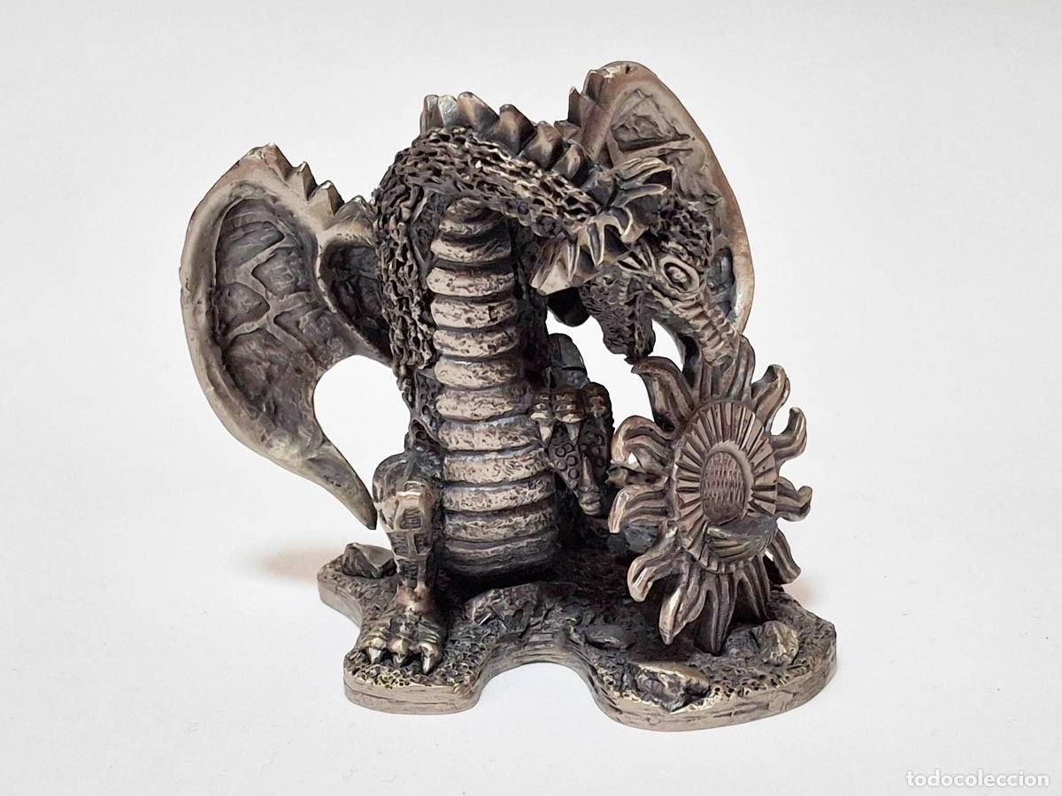 Coleccionismo: The Sun Dragon, Drag&oacute;n del Sol, de la colecci&oacute;n Myth & Magic, por Tudor Mint, estimaci&oacute;n 30 &euro;