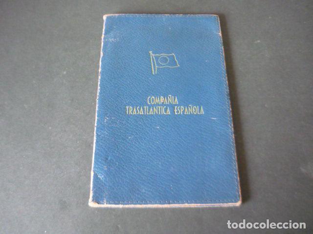Collezionismo: CARTERA PARA DOCUMENTACION COMPA&Ntilde;IA TRASATLANTICA ESPA&Ntilde;OLA EN PIEL 11 X 18 CM