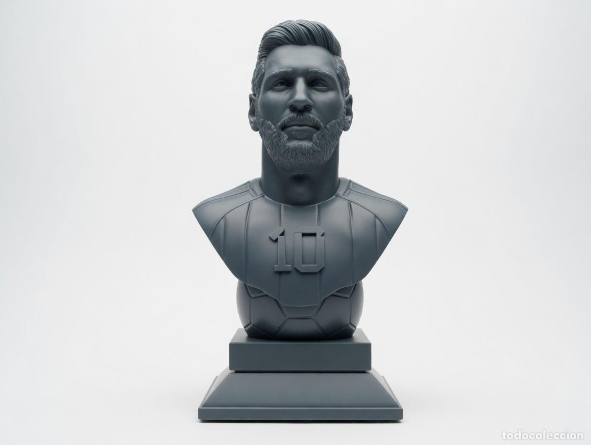 Coleccionismo: Busto Lionel Messi con el 10 - color gris - 18cm