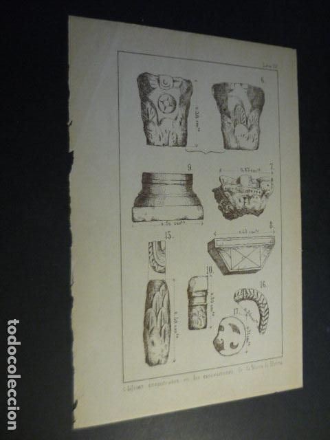 Collectionnisme: SIERRA ELVIRA GRANADA EXCAVACIONES ARQUEOLOGICAS OBJETOS HALLADOS ANTIGUA LAMINA HACIA 1900 16X24 CM