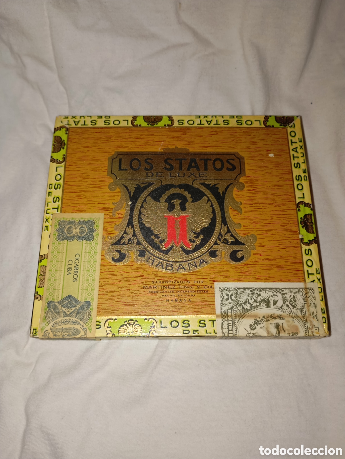 Coleccionismo: CAJA DE PUROS HABANOS - LOS ESTATOS DE LUXE - 10 SELECTOS SIN ABRIR - CERRADA - CUBA HABANA - UNICA