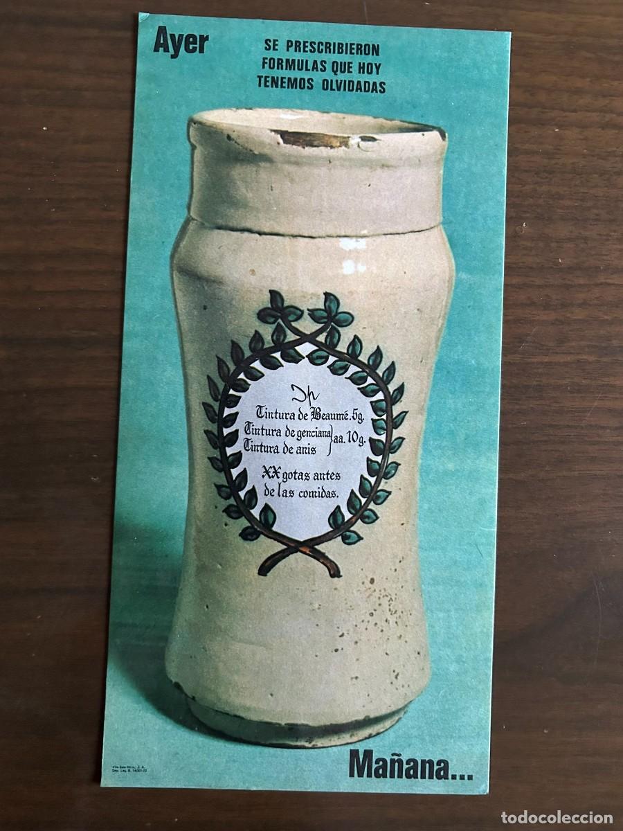 Coleccionismo: ALBARELO DE FARMACIA CON F&Oacute;RMULA ESCRITA - PUBLICIDAD DE MEDICAMENTO CAMPOCOMPLEX DE BAYER 1973