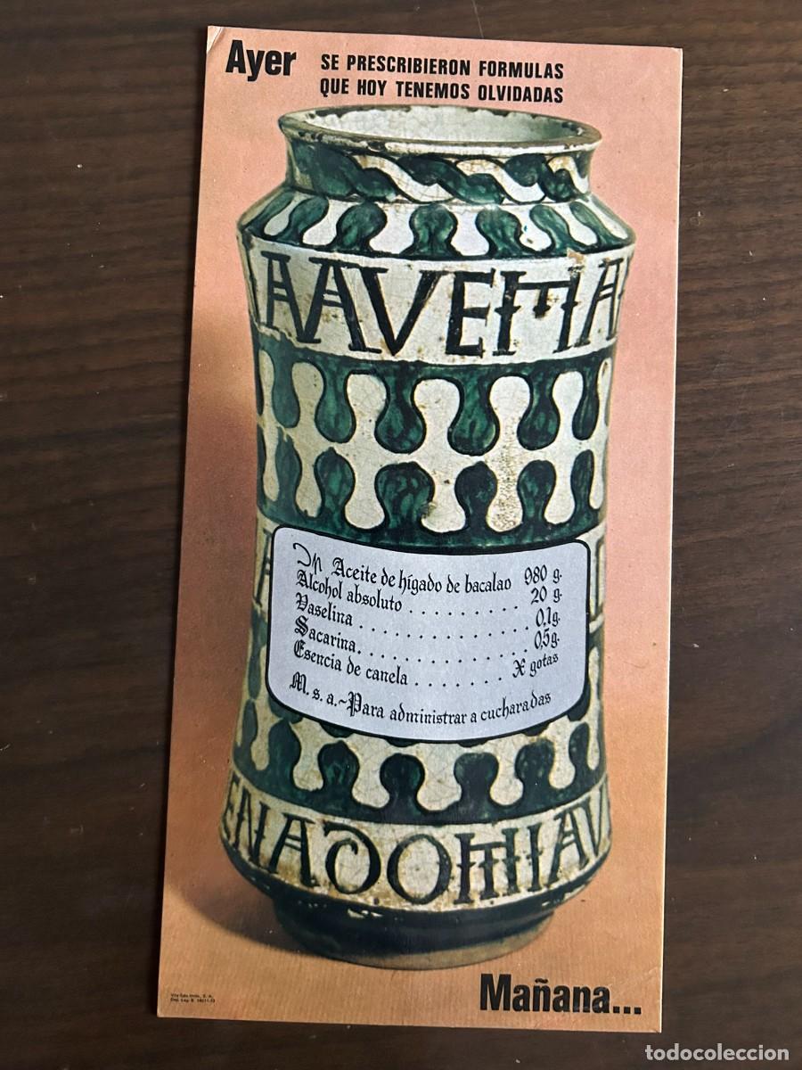 Collecting paper: ALBARELO DE FARMACIA CON F&Oacute;RMULA ESCRITA - PUBLICIDAD DE MEDICAMENTO CAMPOCOMPLEX DE BAYER 1973