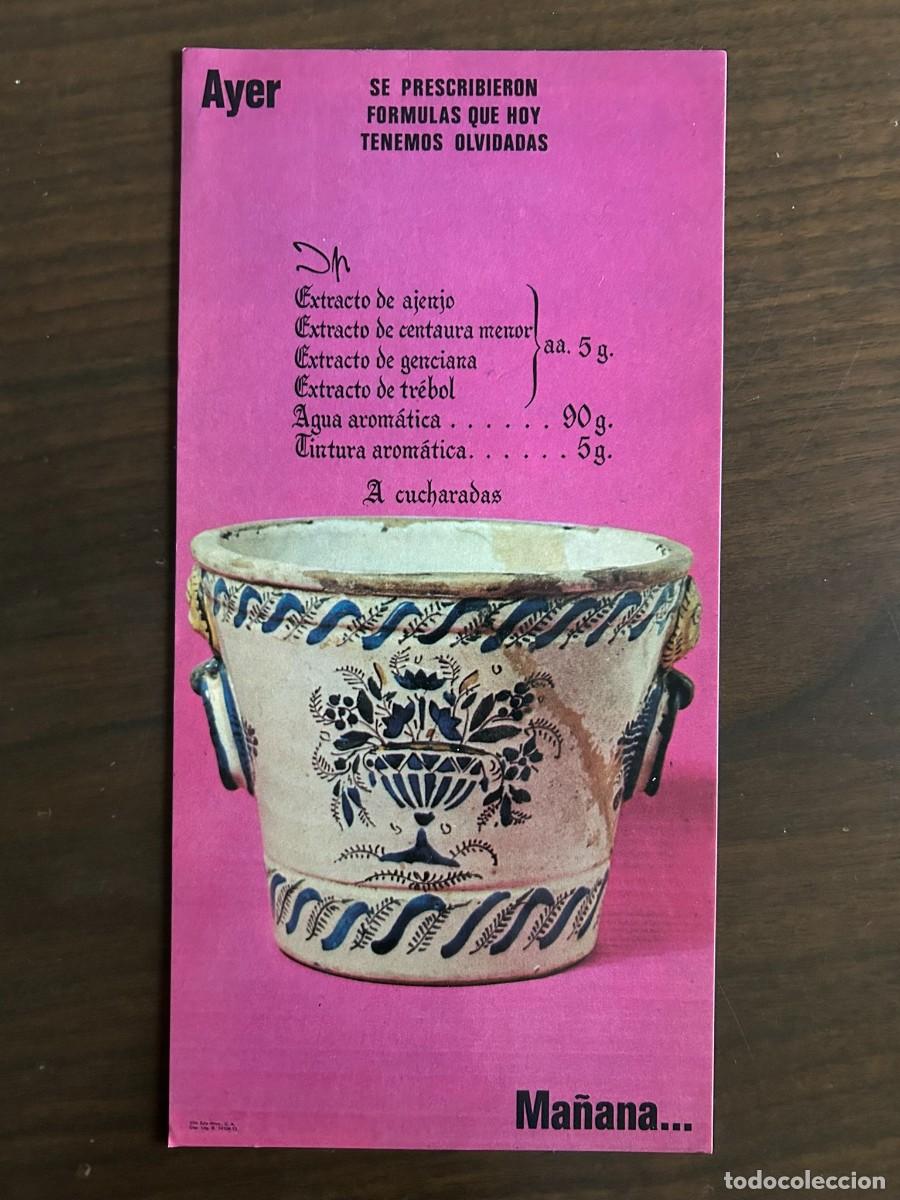 Collecting paper: ALBARELO DE FARMACIA CON F&Oacute;RMULA ESCRITA - PUBLICIDAD DE MEDICAMENTO CAMPOCOMPLEX DE BAYER 1973