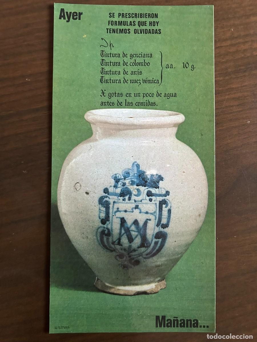 Collecting paper: ALBARELO DE FARMACIA CON F&Oacute;RMULA ESCRITA - PUBLICIDAD DE MEDICAMENTO CAMPOCOMPLEX DE BAYER 1973