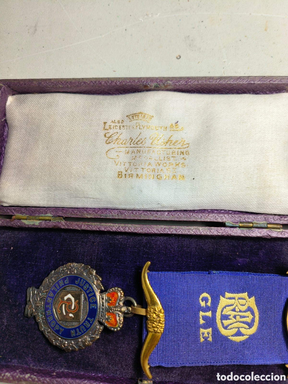 Coleccionismo: Medalla mas&oacute;nica de plata de ley - Foto 2