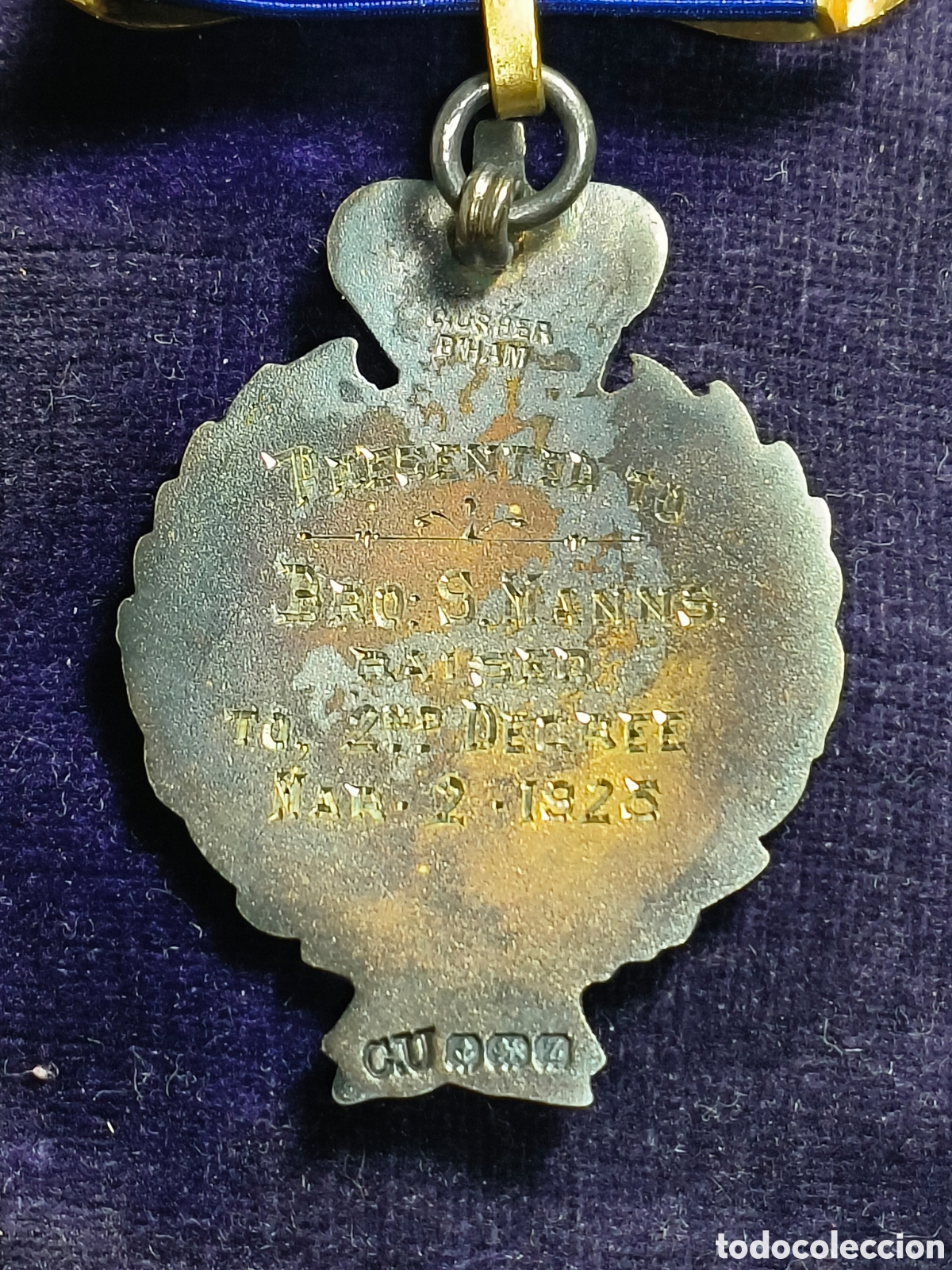 Coleccionismo: Medalla mas&oacute;nica de plata de ley - Foto 3