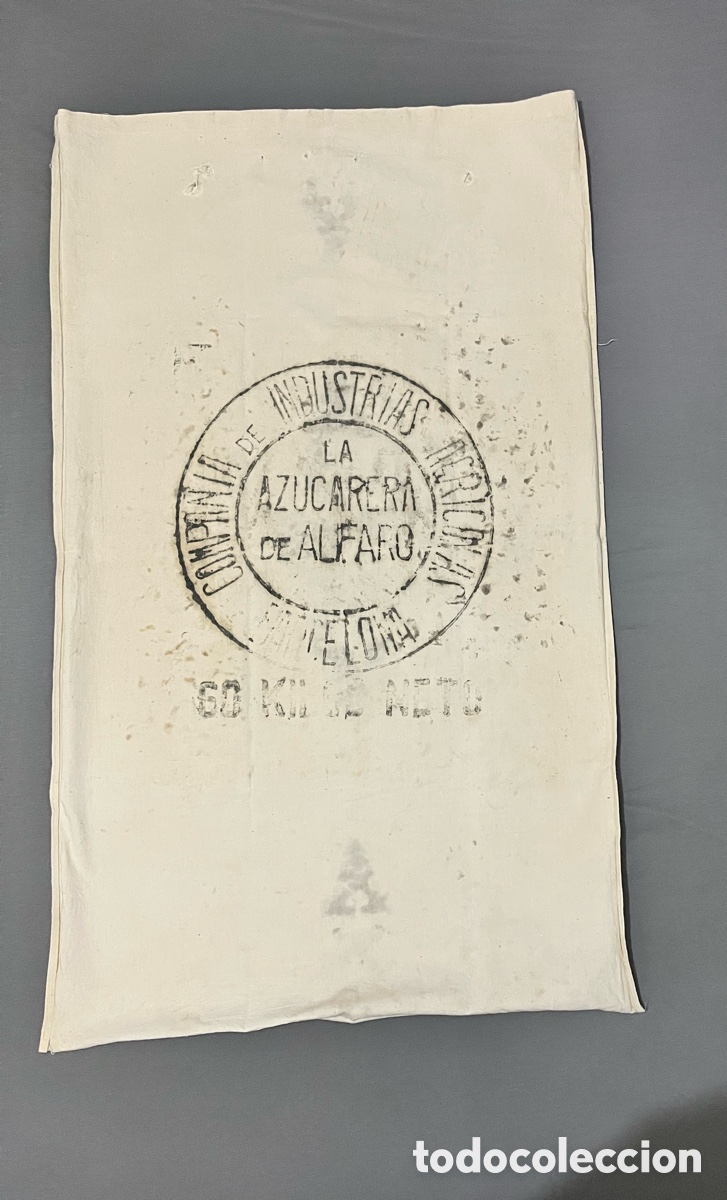 Collecting: Antiguo SACO de tela LA AZUCARERA de ALFARO