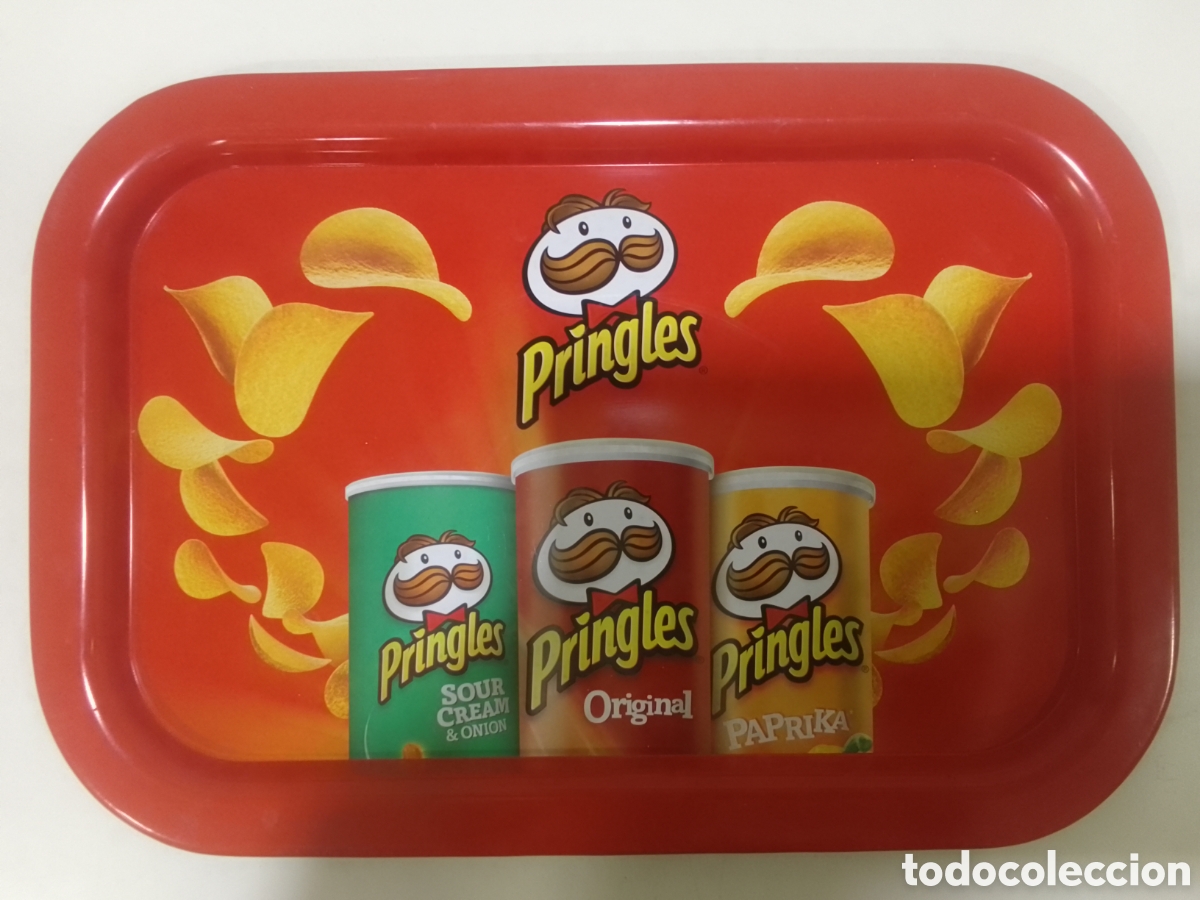 Coleccionismo: Bandeja met&aacute;lica Patatas Fritas Pringles.