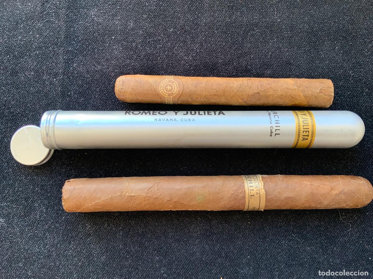 Coleccionismo: 2 puros habanos, churchill en tubo aluminio y montecristo , havana, cuba. De coleccion, caducados.