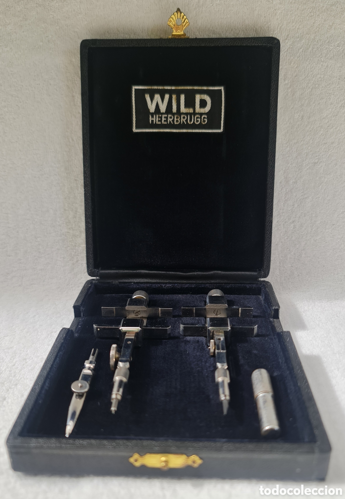 Coleccionismo: Juego de Comp&aacute;s de Vara Vintage Wild Heerbrugg RZ60 | Suizo, 100% Completo