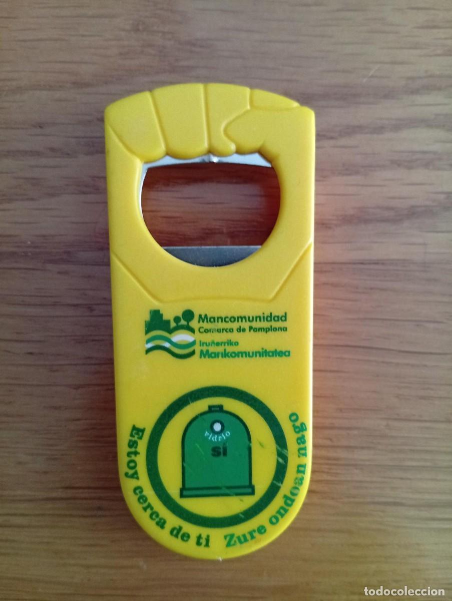 Coleccionismo: abre botellas de publicidad de la mancomunidad comarca de pamplona iru&ntilde;erriko mankomunitatea