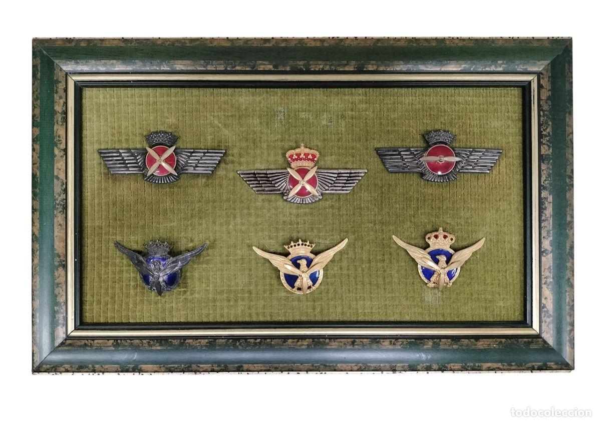 Coleccionismo: INS&Iacute;GNIAS Y ROQUISQUIS. AVIACI&Oacute;N CIVIL Y AVIACI&Oacute;N MILITAR DEL EJ&Eacute;RCITO. METAL ESMALTADO. XX,