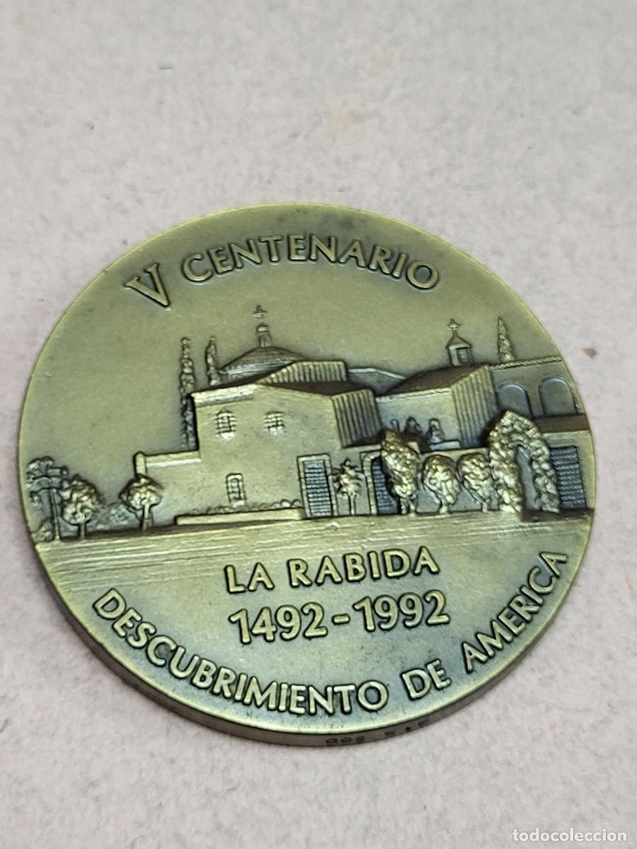 Coleccionismo: MEDALLA CONMEMORATIVA V CENTENARIO DESCUBRIMIENTO DE AMERICA COLON LA RABIDA ROTARY CLUB HUELVA 1992