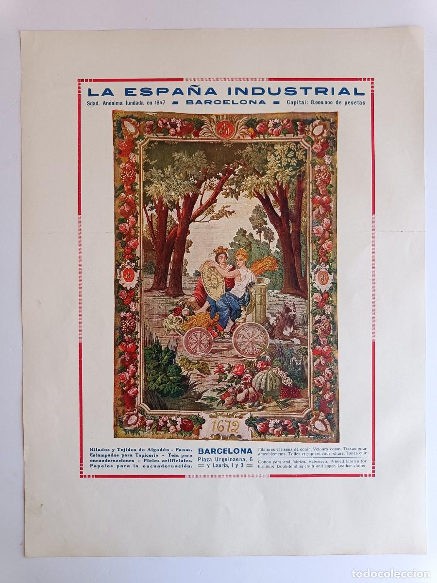 Coleccionismo: LAMINA ORIGINAL 30x40 - ALBUM DE LUJO - EXP. INTERN. DE BARCELONA 1929 - PUBLICIDAD ESPA&Ntilde;A INDUSTRI