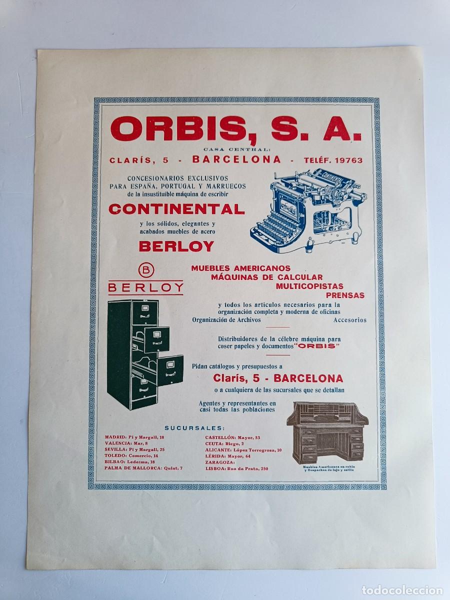 Coleccionismo: LAMINA ORIGINAL 30x40 - ALBUM DE LUJO - EXP. INTERN. DE BARCELONA 1929 - PUBLICIDAD ORBIS S.A.
