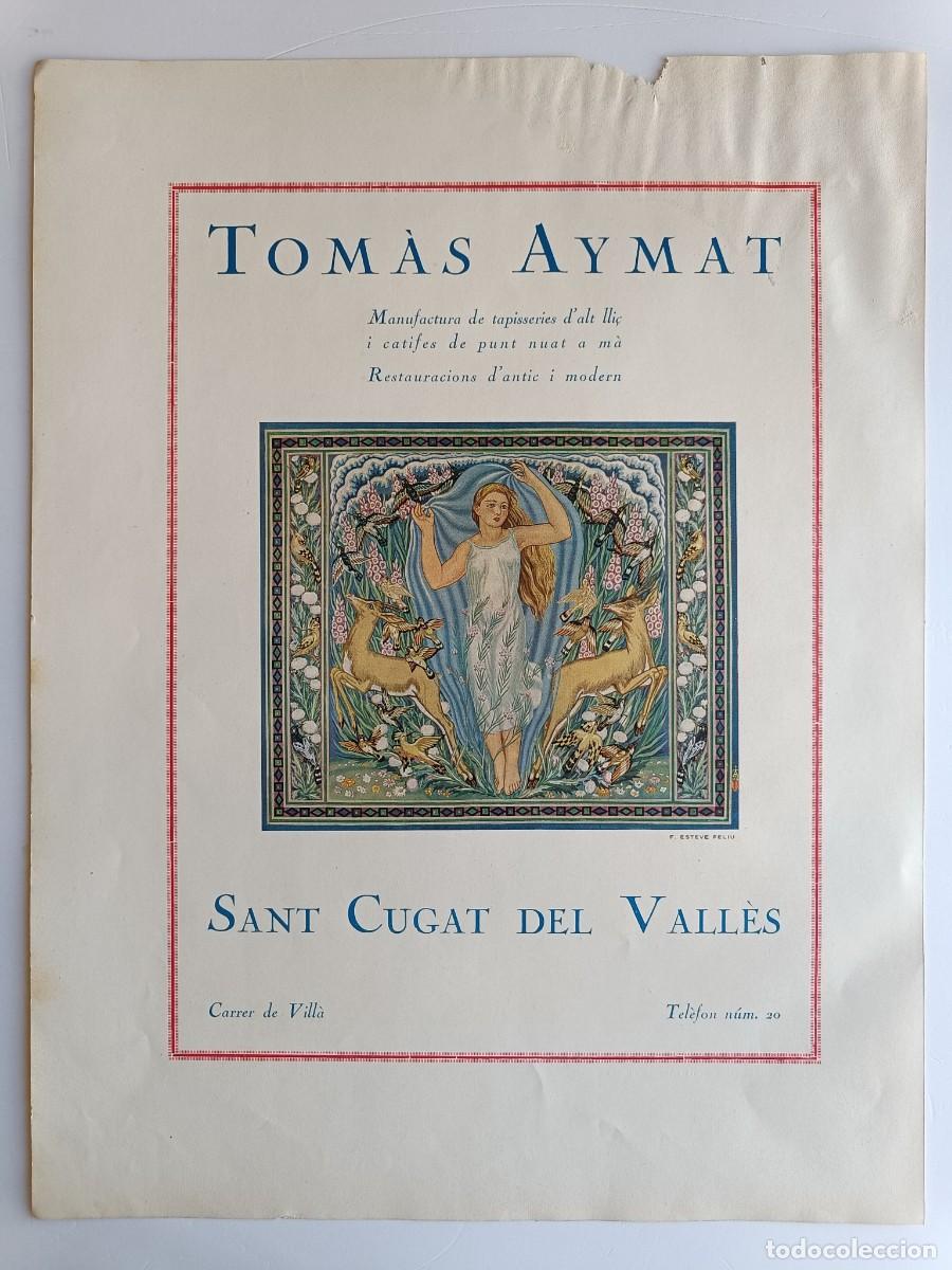 Coleccionismo: LAMINA ORIGINAL 30x40 - ALBUM DE LUJO - EXP. INTERN. DE BARCELONA 1929 - PUBLICIDAD TOM&Agrave;S AYMAT