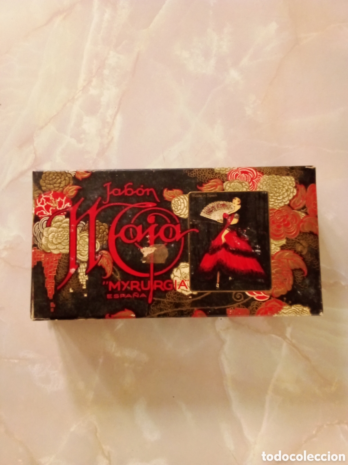 Coleccionismo: Set de caja y 3 jabones perfumadas de lujo vintage original.&rdquo;Maja Myrurgia&rdquo;