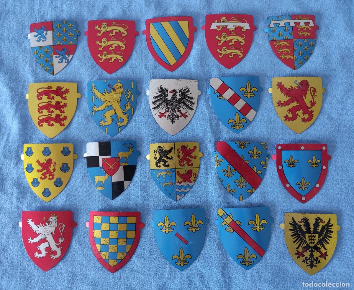 Coleccionismo: COLECCION COMPLETA E INEDITA DE ESCUDOS HERALDICOS DE METAL DE CAFES GILBERT EXCELLA A&Ntilde;OS 40/50