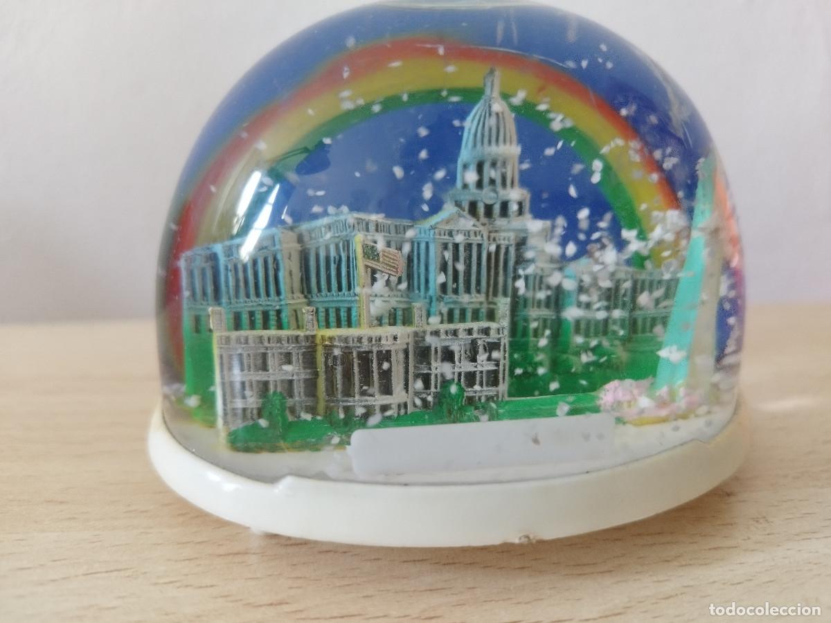 Coleccionismo: Souvenir Bola de nieve vintage Capitolio, Casa Blanca y Monumento a Washington Estado Unidos