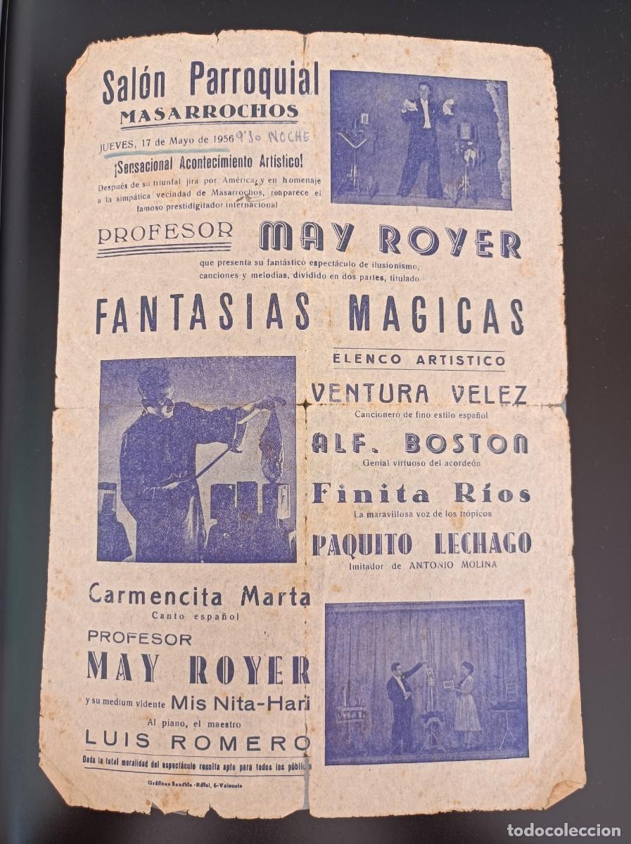 Coleccionismo: PROGRAMA SAL&Oacute;N PARROQUIAL MASARROCHOS 1956 MAY ROYER FANTAS&Iacute;AS M&Aacute;GICAS VENTURA VELEZ LECHAGO