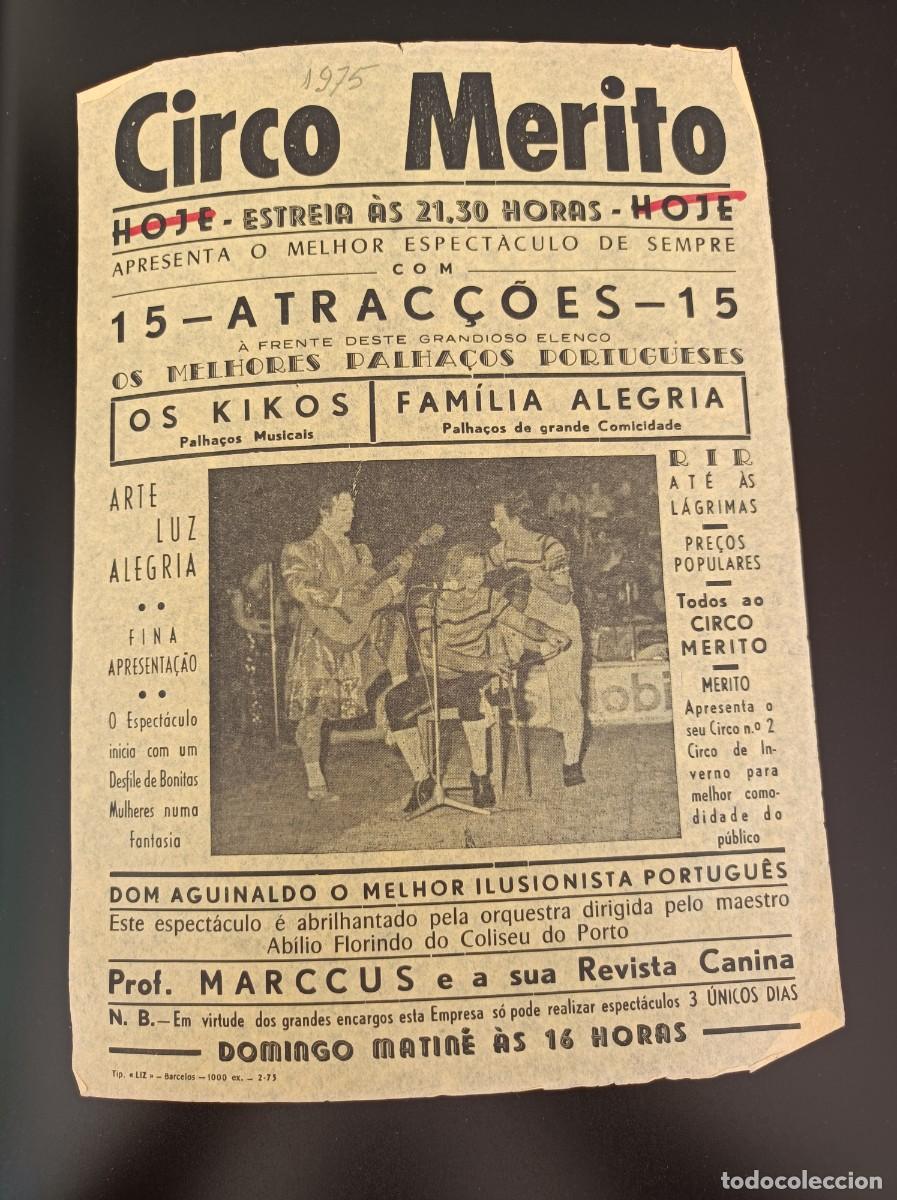Coleccionismo: PROGRAMA 1975 CIRCO MERITO KIKOS FAMILIA ALEGRIA MARKUS Y SU REVISTA CANINA PORTUGAL