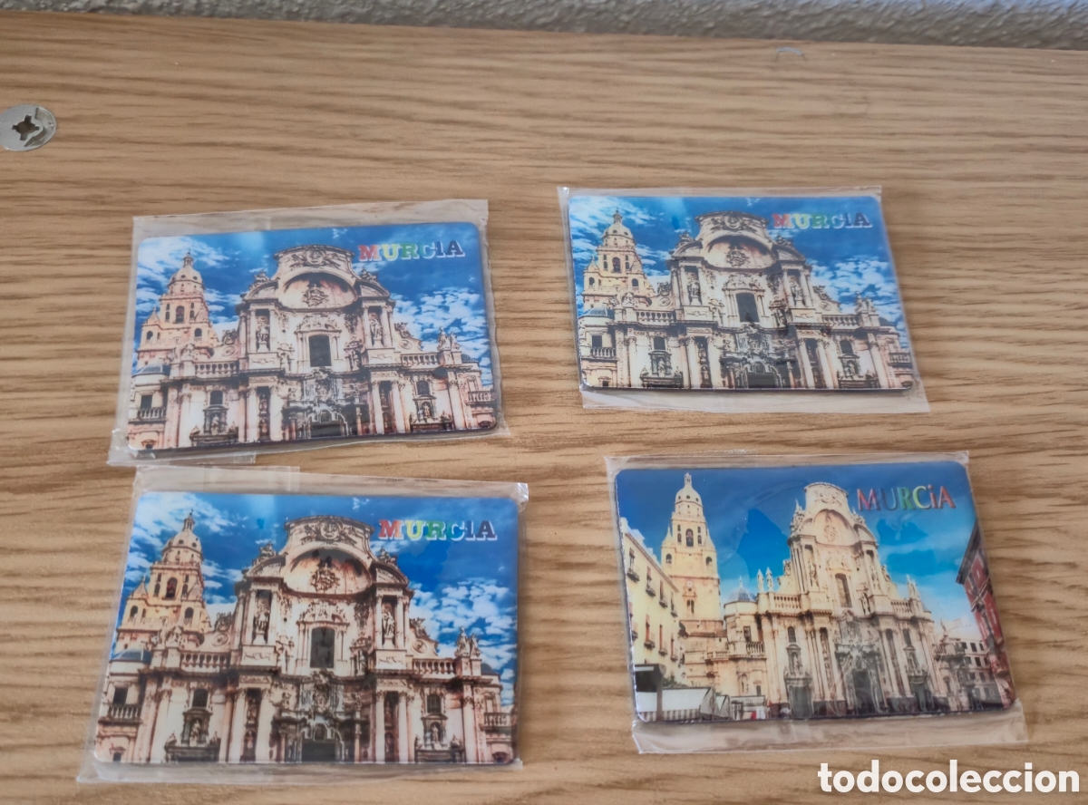 Coleccionismo: Lote de 4 imanes de nevera de Murcia Espa&ntilde;a