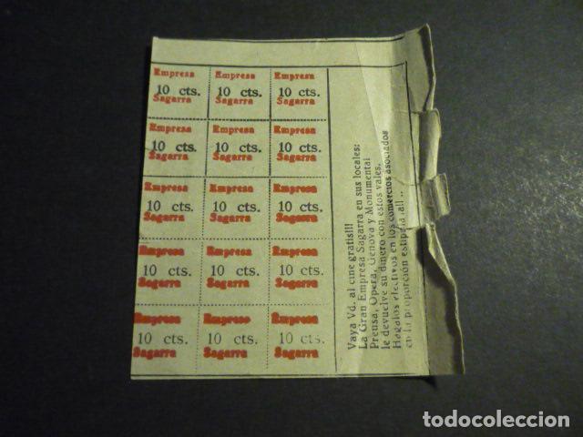 Coleccionismo: ANTIGUO VALE CINE GRATIS EMPRESA SAGARRA CINES PRENSA OPERA GENOVA Y MONUMENTAL MADRID A&Ntilde;OS 30