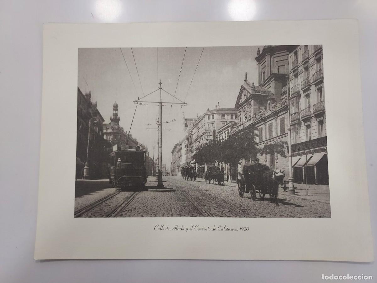 Coleccionismo: L&Aacute;MINA MADRID. CALLE DE ALCAL&Aacute; Y EL CONVENTO DE CALATRAVAS, 1920. REPRO MODERNA FOTOGRAF&Iacute;A. TRANVIA