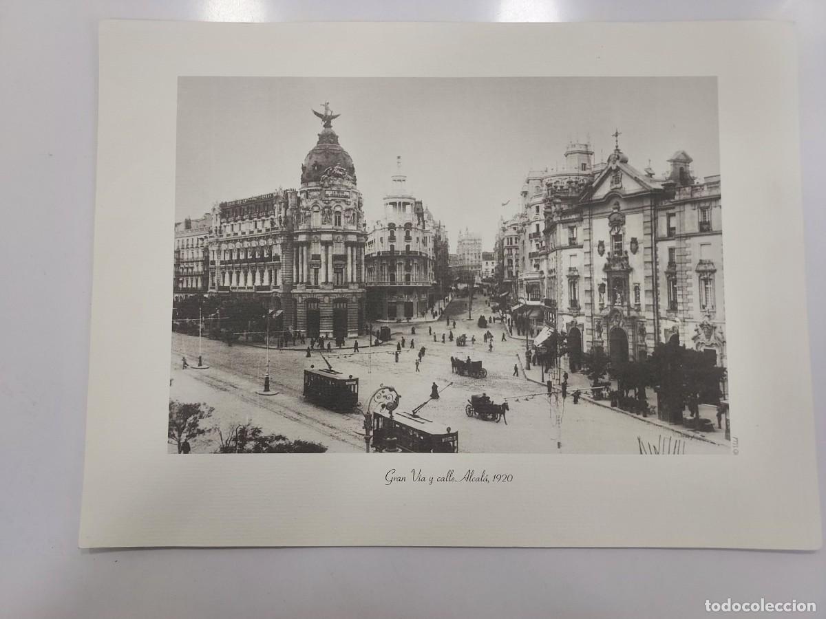 Coleccionismo: L&Aacute;MINA MADRID. GRAN V&Iacute;A Y CALLE ALCAL&Aacute;, 1920. REPR MODERNA FOTOGRAF&Iacute;A VIDAL. TRANVIA