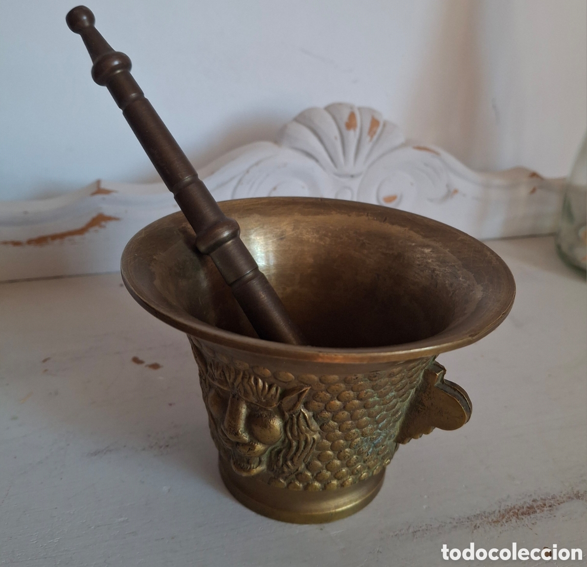 Coleccionismo: MORTERO O ALMIREZ DE BRONCE, BONITO Y ROBUSTO