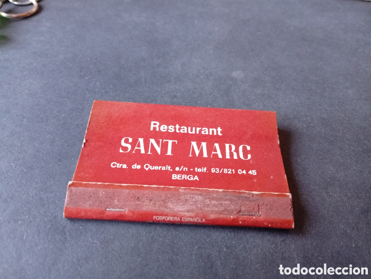 Coleccionismo: Caja de Cerillas restaurant Sant Marc, Berga