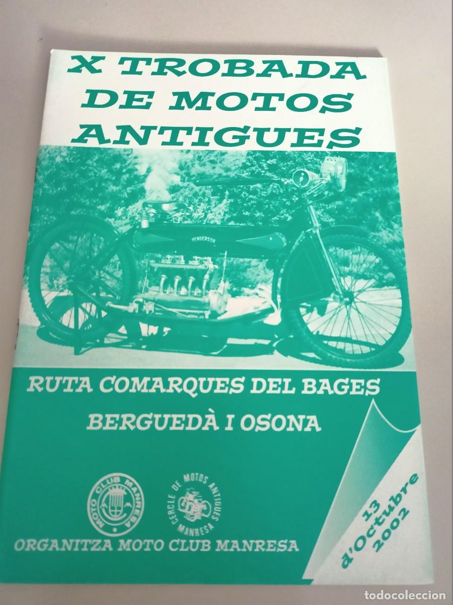 Coleccionismo: PROGRAMA &rdquo;X TROBADA DE MOTOS ANTIGUES&rdquo; RUTA COMARQUES DEL BAGES OCTUBRE 2002