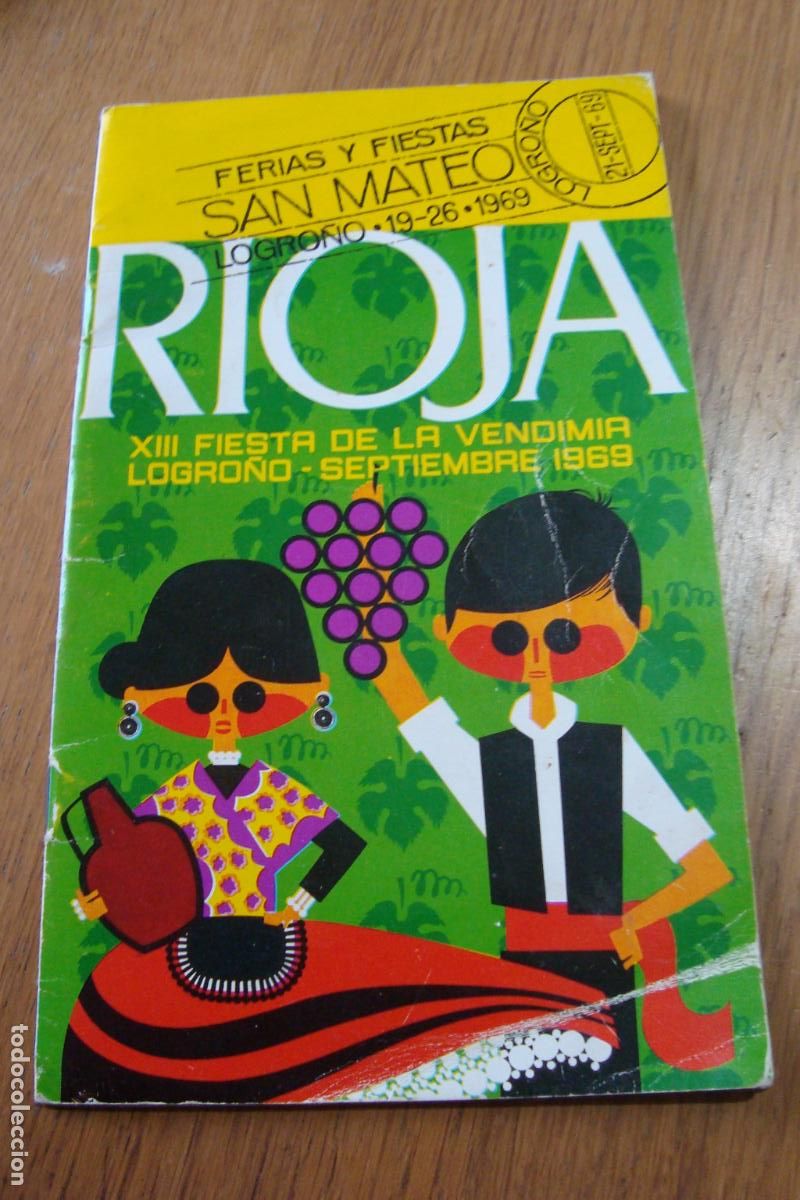 Coleccionismo: FIESTAS SAN MATEO RIOJA VENDIMIA LOGRO&Ntilde;O 1969. BATALLA FLORES. CICLISMO. MIGUEL RIOS. LOS BRINCOS