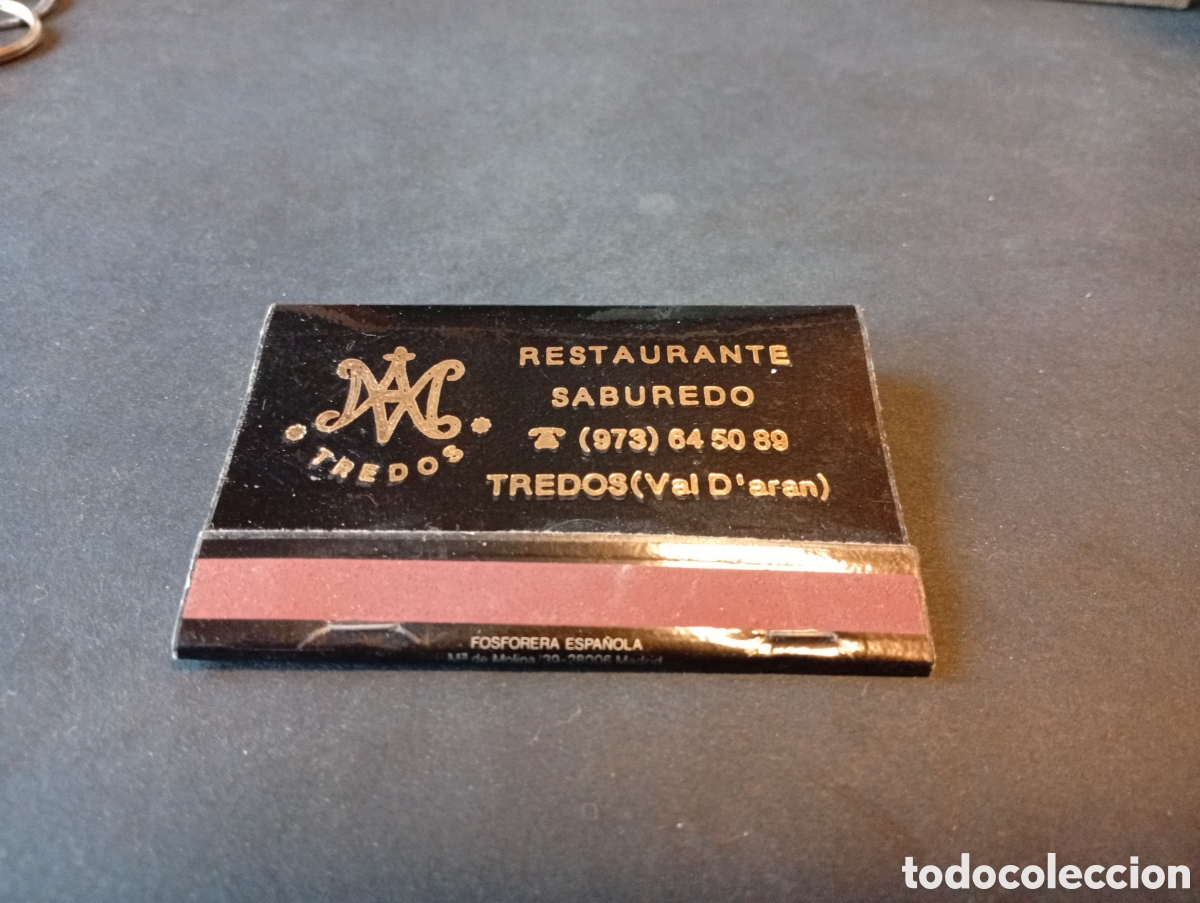Coleccionismo: Caja de Cerillas restaurante Saburedo, Tredos Valle de Aran