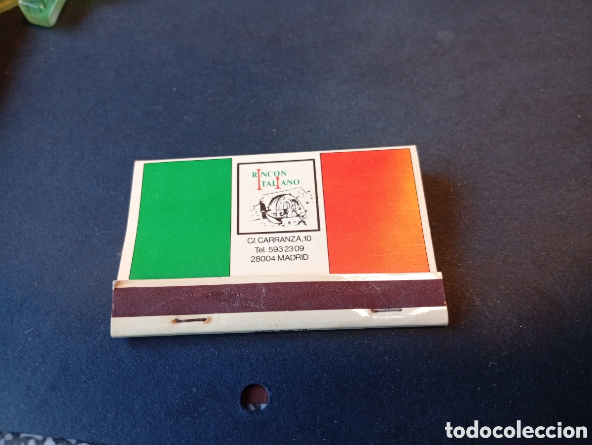 Coleccionismo: Caja de Cerillas rinc&oacute;n italiano pizzer&iacute;a