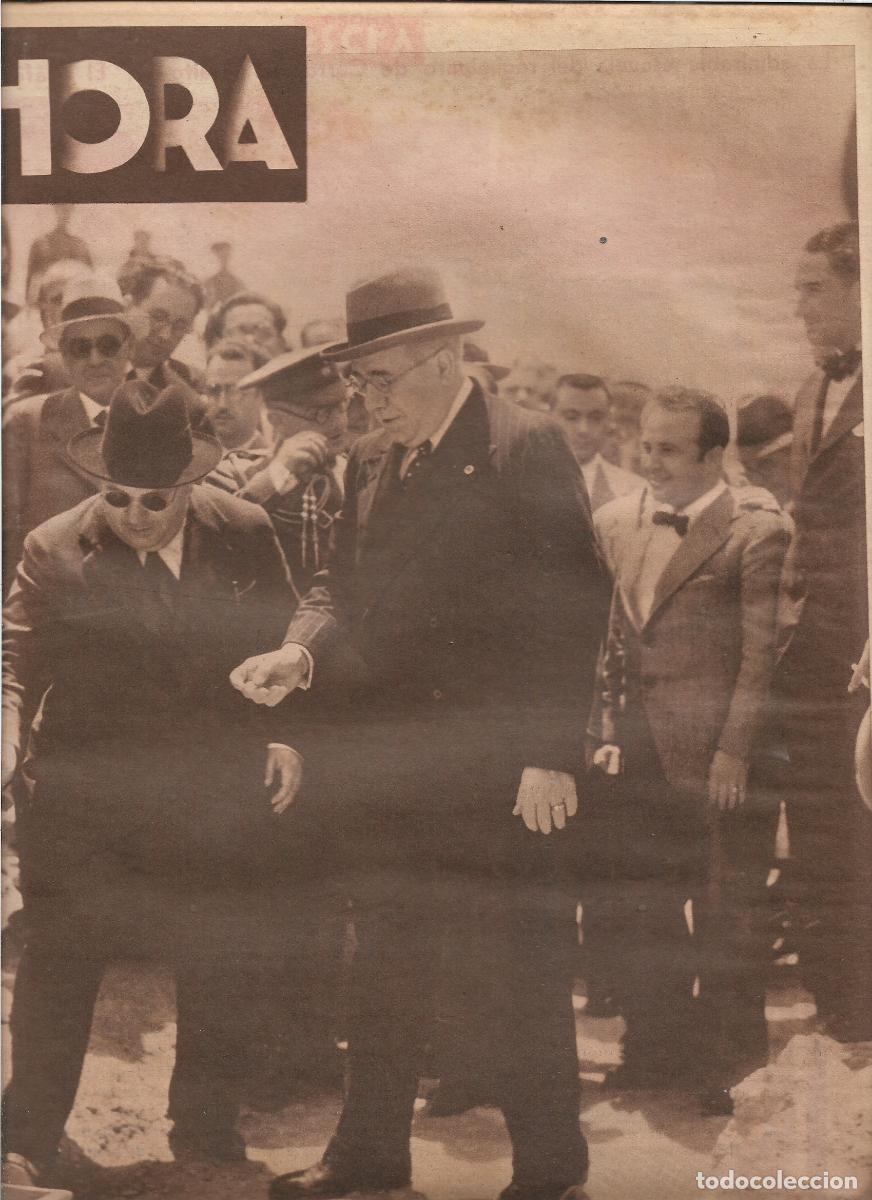 Coleccionismo: 1933 RECORTE PRENSA ALICANTE AZA&Ntilde;A INDALECIO PRIETO INAUGURACION OBRAS CARRETERA DE SAN JUAN HOGUERA