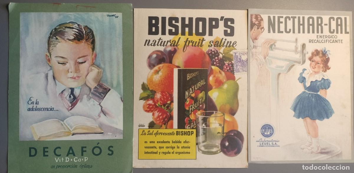 Coleccionismo: A&Ntilde;OS 50 -3 PUBLICIDADES ANTIGUAS DE FARMACIA - LABORATORIOS