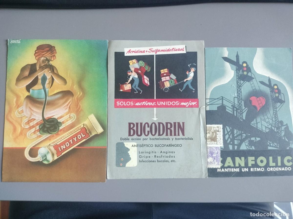 Coleccionismo: A&Ntilde;OS 50 -3 PUBLICIDADES ANTIGUAS DE FARMACIA - LABORATORIOS