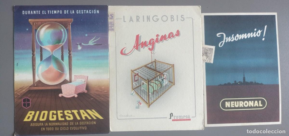 Coleccionismo: A&Ntilde;OS 50 -3 PUBLICIDADES ANTIGUAS DE FARMACIA - LABORATORIOS