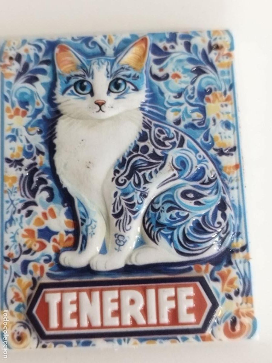 Coleccionismo: Im&aacute;n Gato Tenerife Nuevo Im&aacute;n de nevera