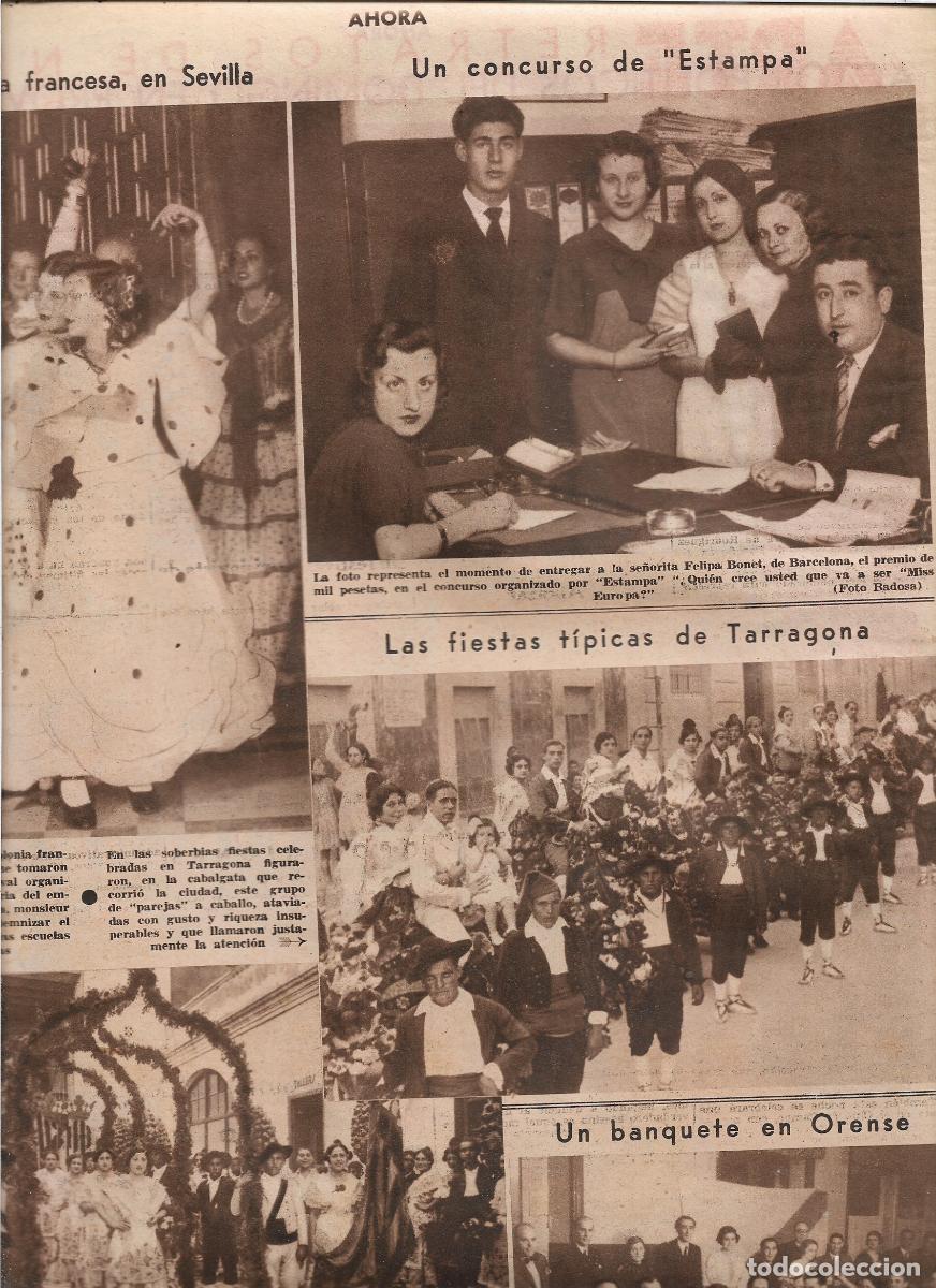 Coleccionismo: A&Ntilde;O 1933 TARRAGONA FIESTAS CABALGATA PAREJAS A CABALLO FALLERA MAYOR VALENCIA ARCOS FLORES