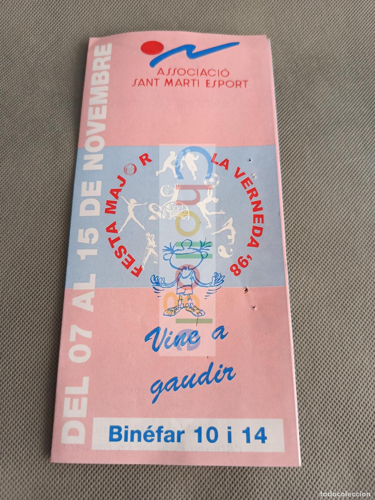 Coleccionismo: Triptico Associacio Sant Mart&iacute; Esport 1998