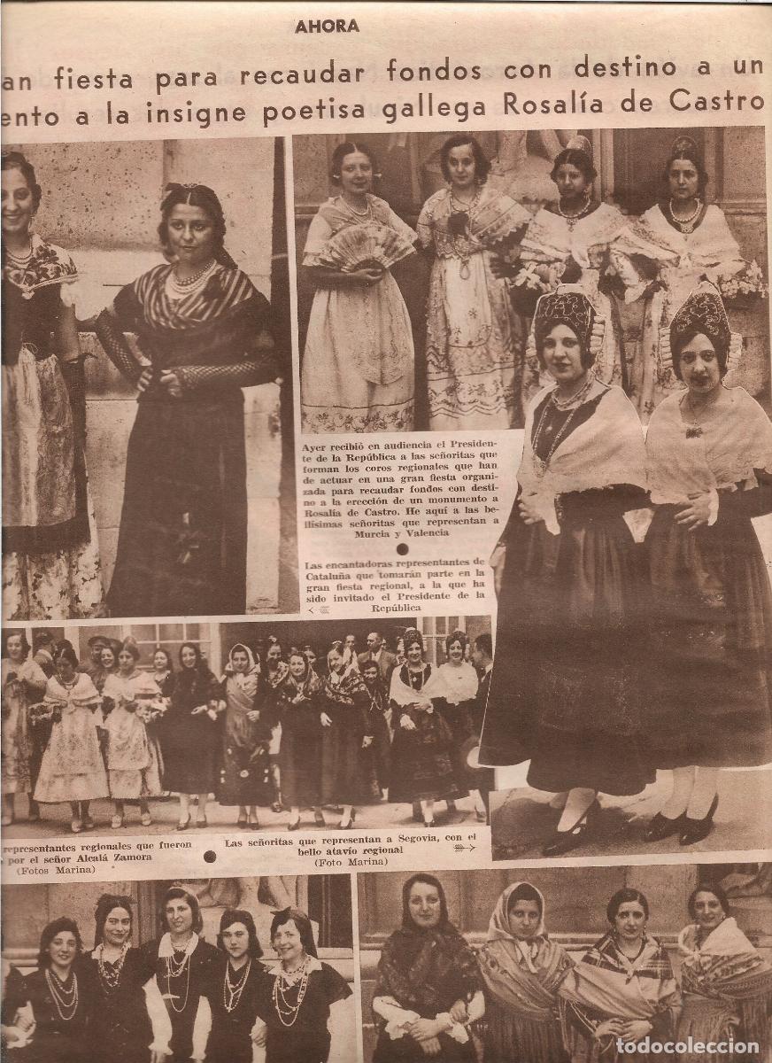 Coleccionismo: A&Ntilde;O 1933 FIESTA RECAUDAR FONDOS MONUMENTO ROSALIA DE CASTRO COROS REGIONALES MURCIA LEON SEGOVIA