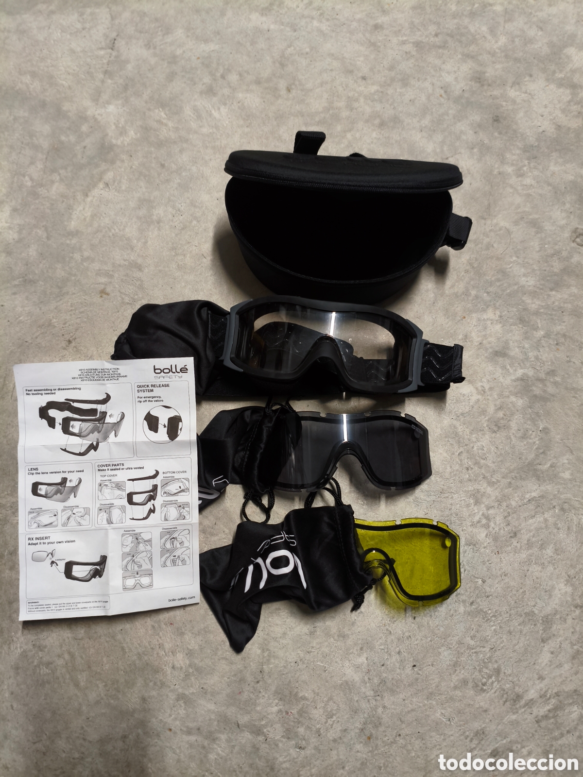 Coleccionismo: Kit de gafas t&aacute;cticas y bal&iacute;sticas Boll&eacute; Safety X810