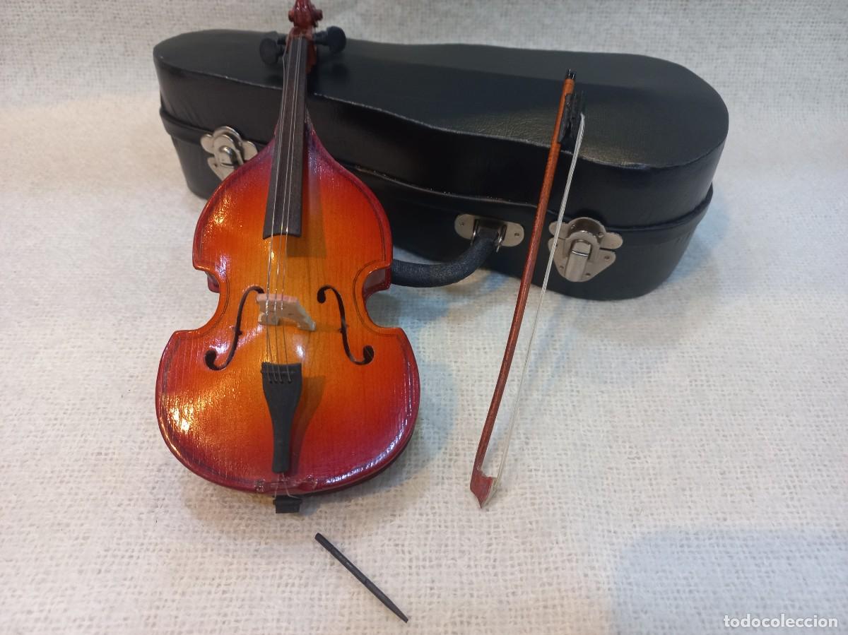 Coleccionismo: VIOLONCHELO O BAJO madera (20cm) estuche